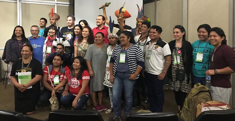 Indigenous participants at Viva Lingua Viva symposium